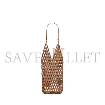 YSL SUPPLE BUCKET IN WOOD BEADS 821911KAAA29384 (44*15*15cm)